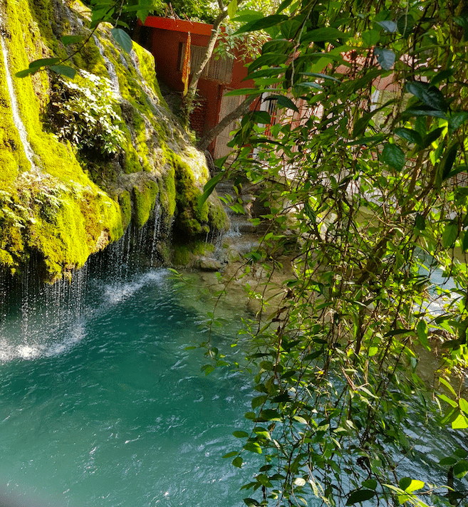 A river flowing through cliffs signifying change